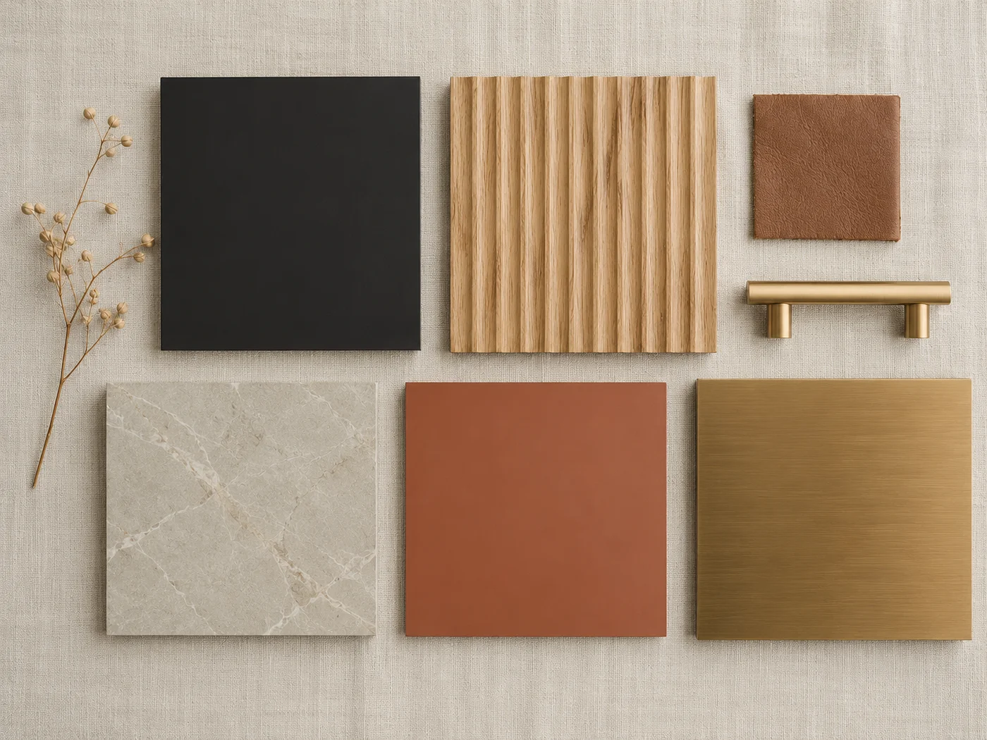 2026 kitchen cabinet finish trends flat-lay
