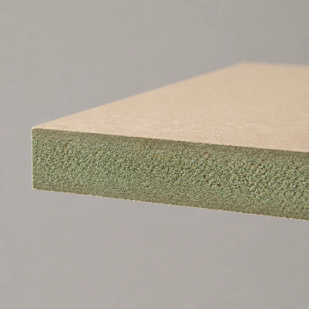 Moisture-resistant MR-MDF board cross-section