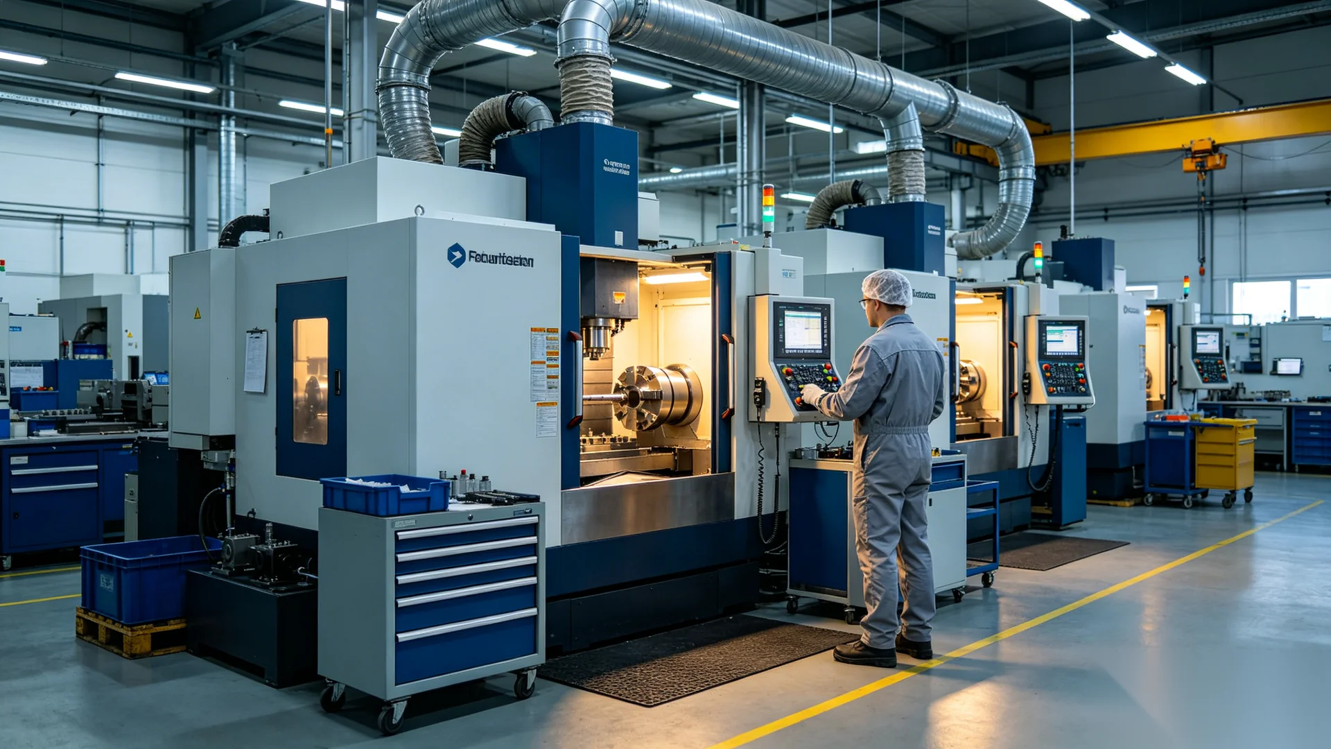 Modern CNC production line at Aurora Atelier factory