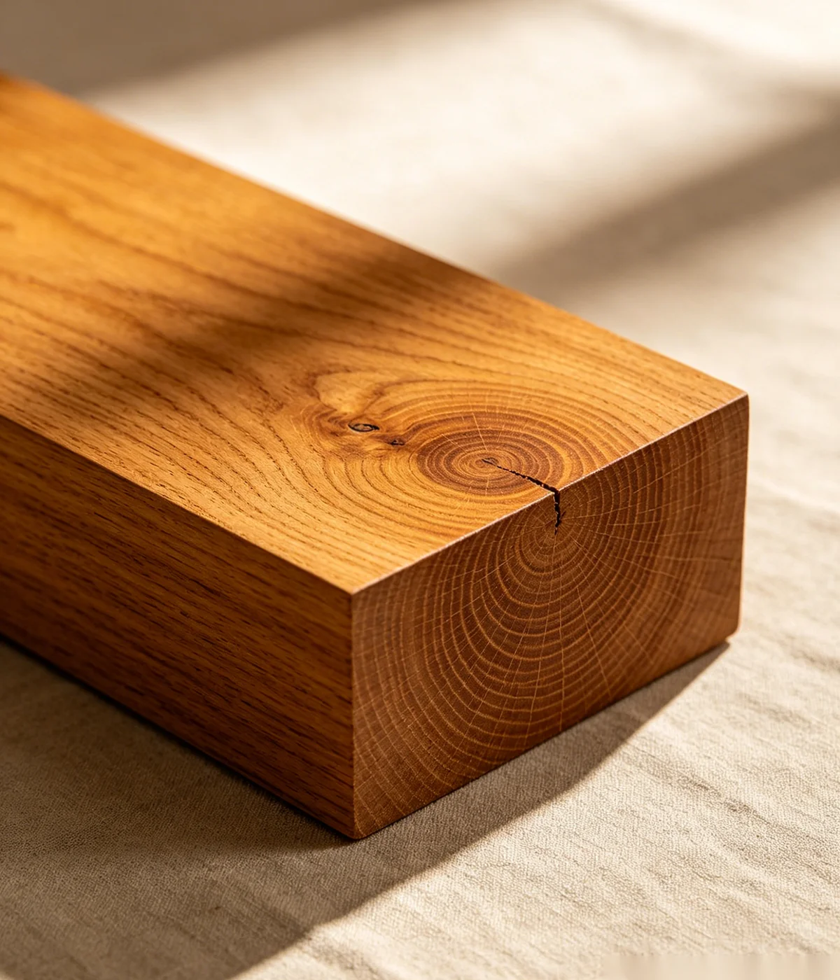 FSC certified solid European oak wood board with natural grain