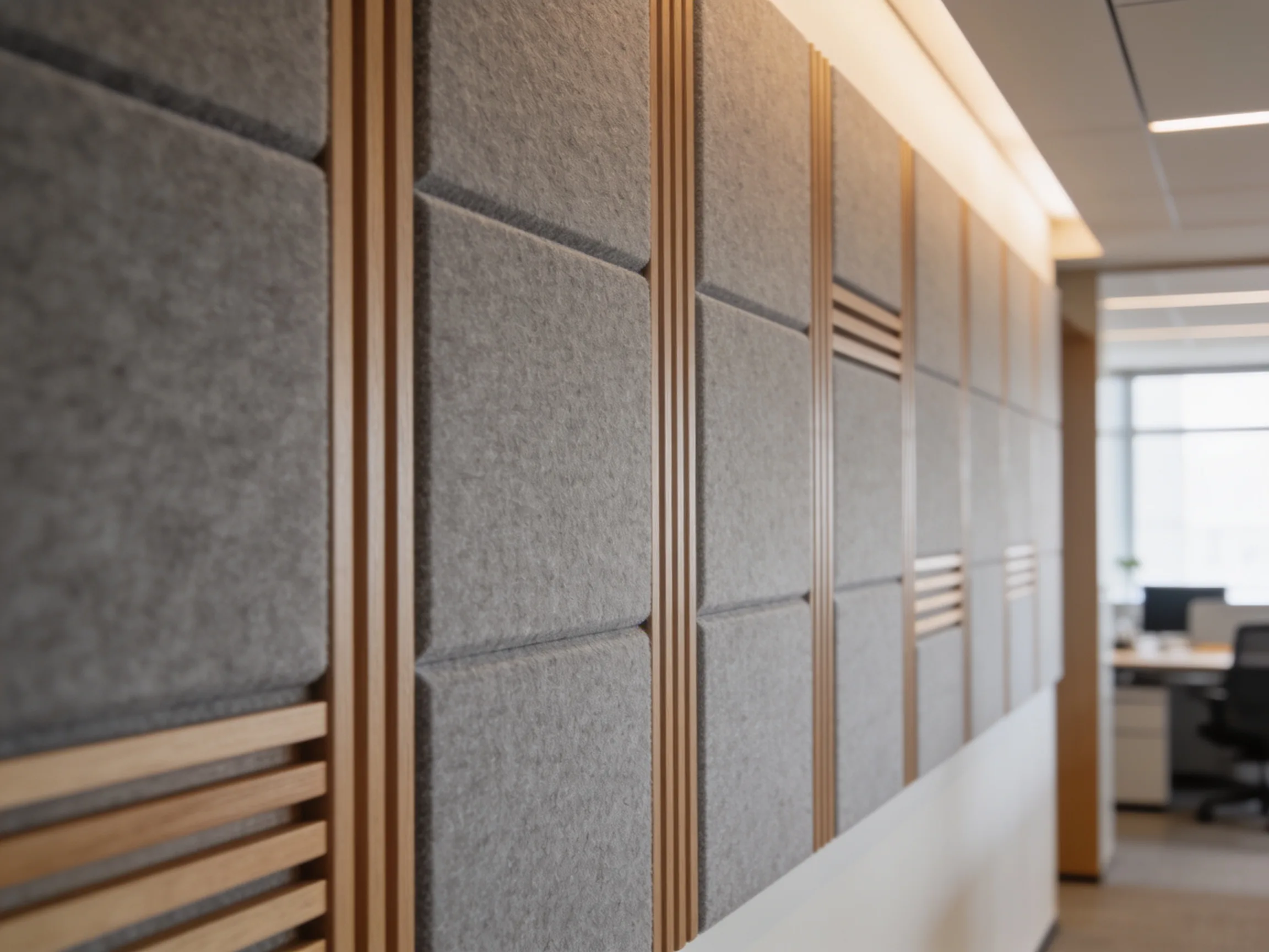 Soft-touch matte PET wall panel in a neutral color