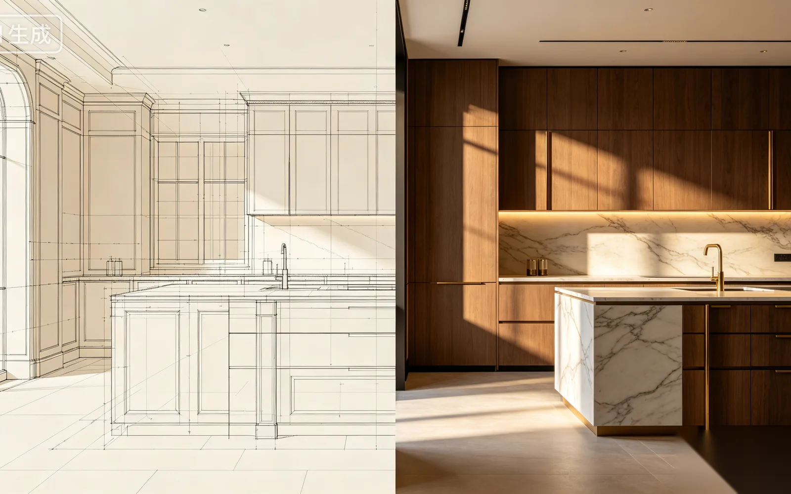Villa project before and after comparison