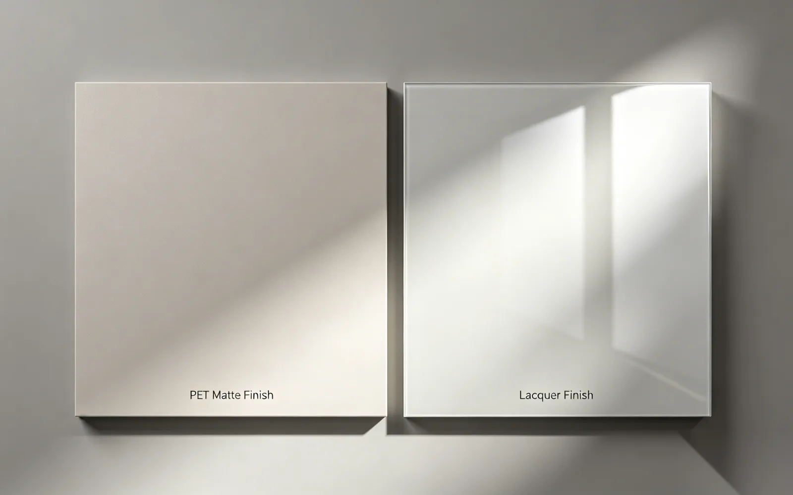 PET vs lacquer cabinet finish comparison