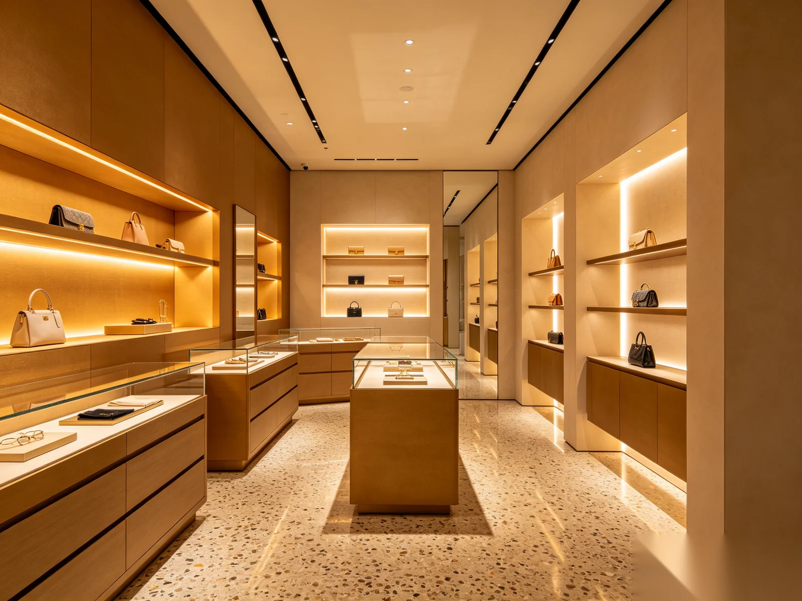 Luxury retail flagship store with custom display millwork
